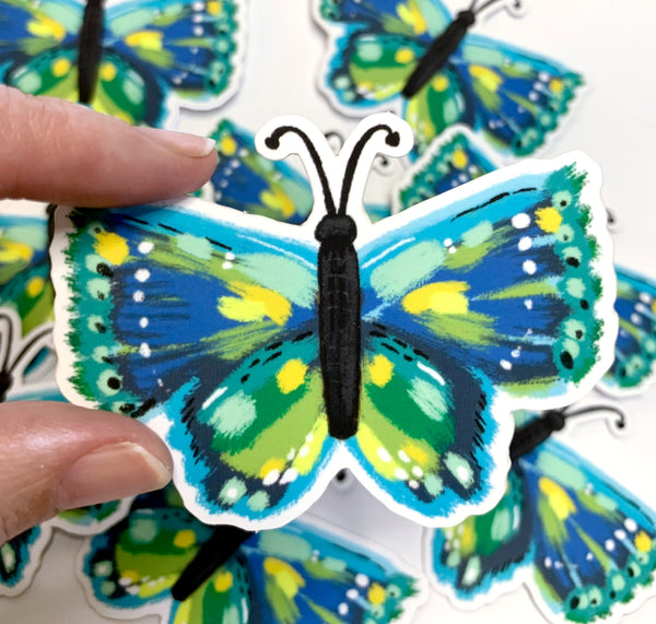 Blue Butterfly Stickers
