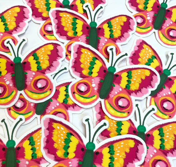 Pink Butterfly Stickers