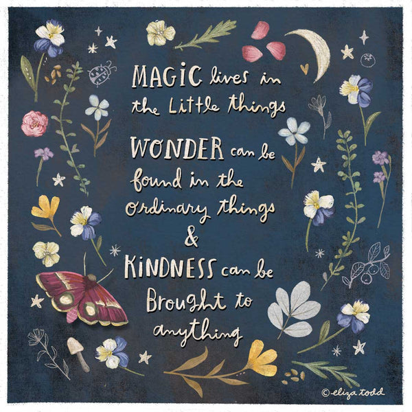 Fine art prints by Eliza Todd featuring nighttime flowers and saying - APeaceofWerk.com