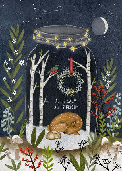 All is Calm, All is Bright - 5x7 Greeting Cards