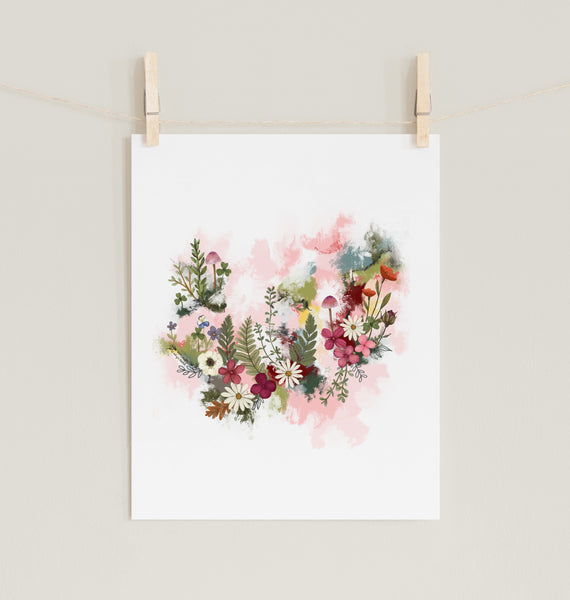 Fine art prints by Eliza Todd featuring cottagecore floral designs - APeaceofWerk.com