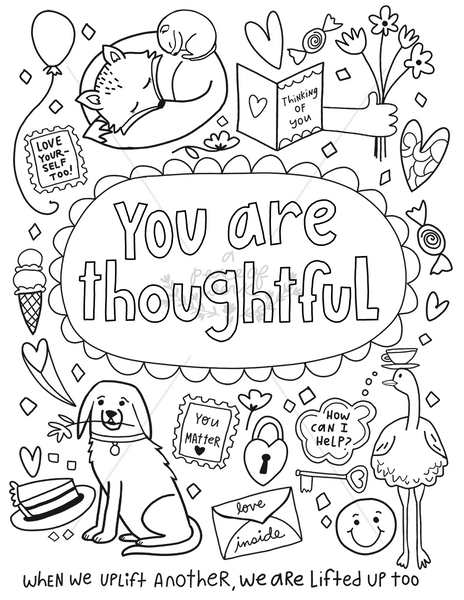 You Are Wonderful Coloring Book - Digital Download