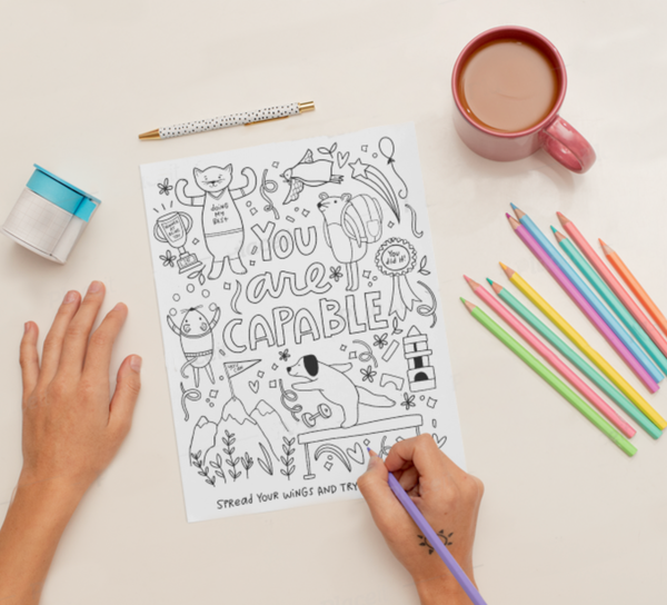 You Are Wonderful Coloring Book - Digital Download