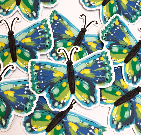 Blue Butterfly Stickers