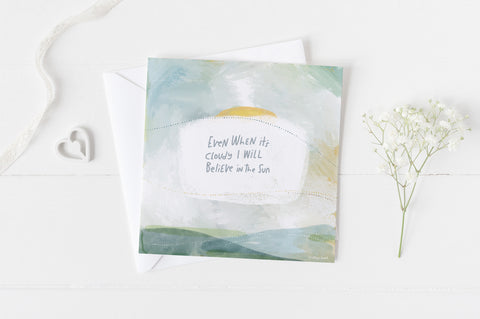 Believe In The Sun - 5x5 Inch Square Greeting Card