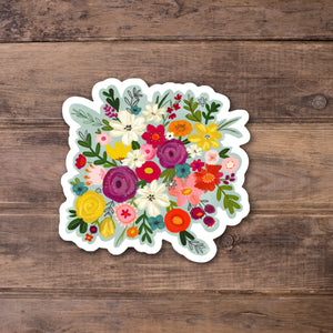 Floral Bouquet - Matte Laminate Decorative Stickers