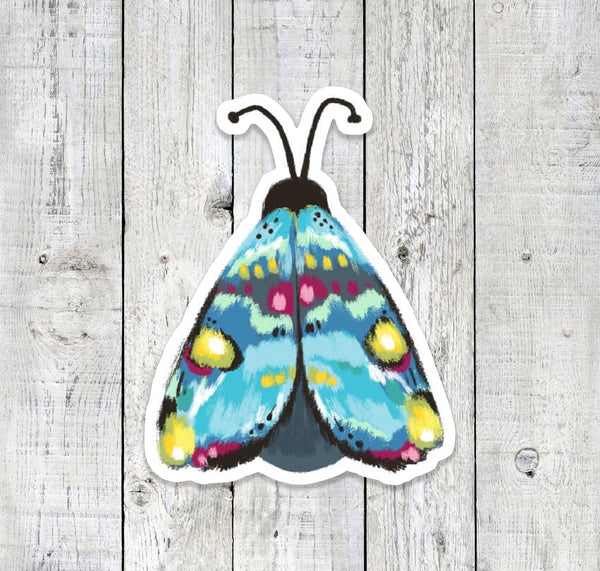 Blue Moth Stickers