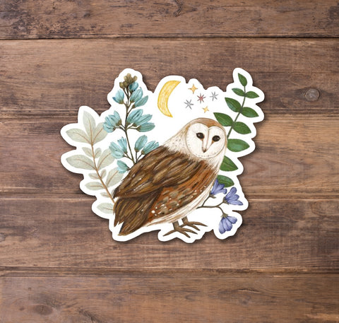 Owl and Moon Stickers