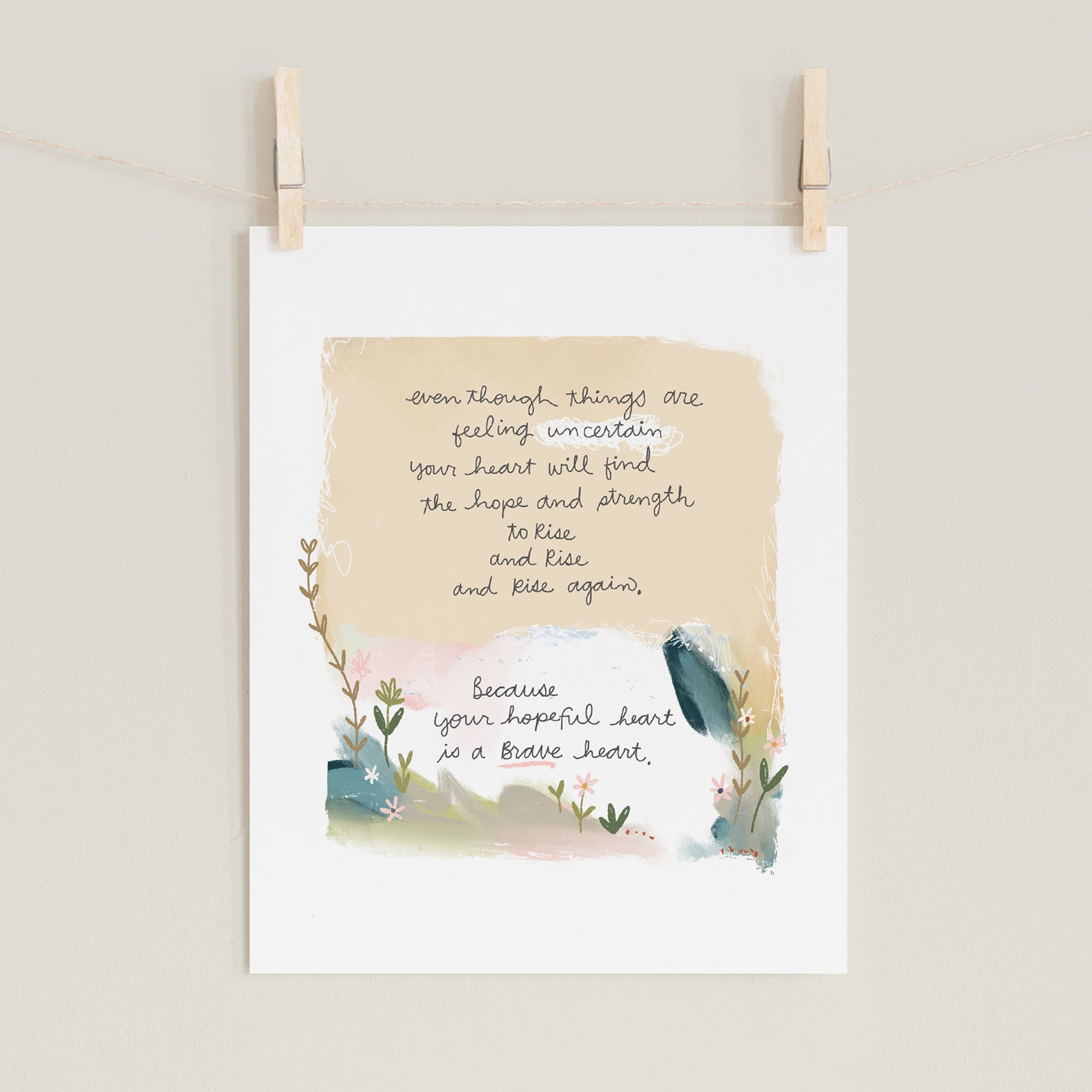 Fine art prints by Eliza Todd featuring modern neutral design and saying - APeaceofWerk.com