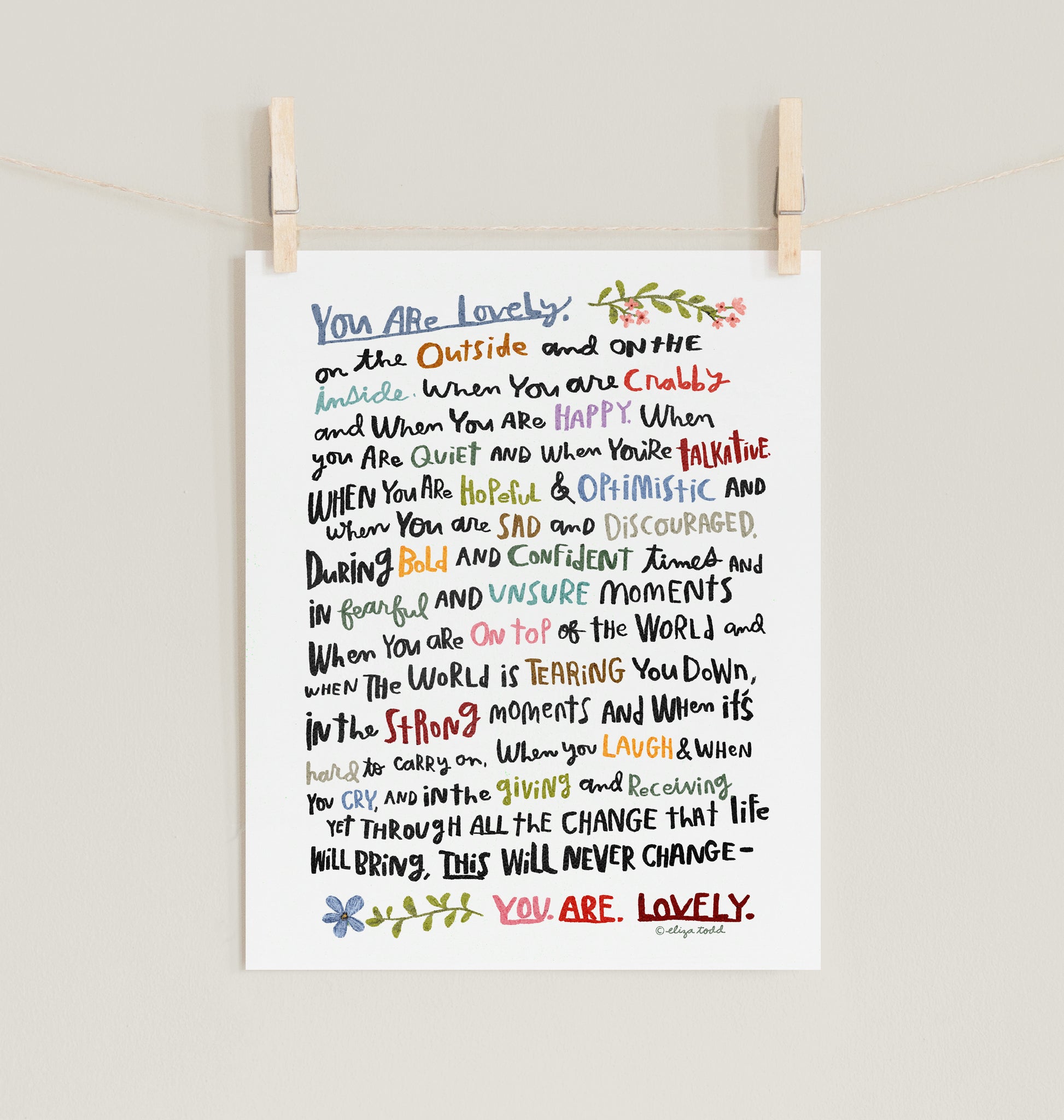 You Are Lovely - Fine Art Prints