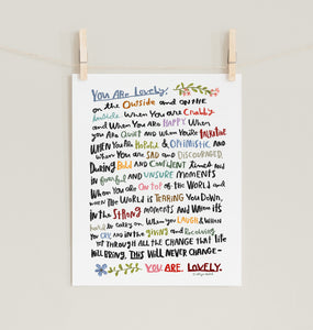 You Are Lovely - Fine Art Prints